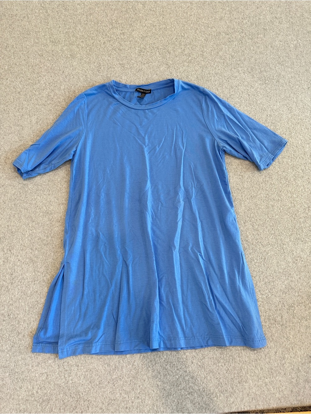 Eileen Fisher Blue Crewneck Tee Tunic